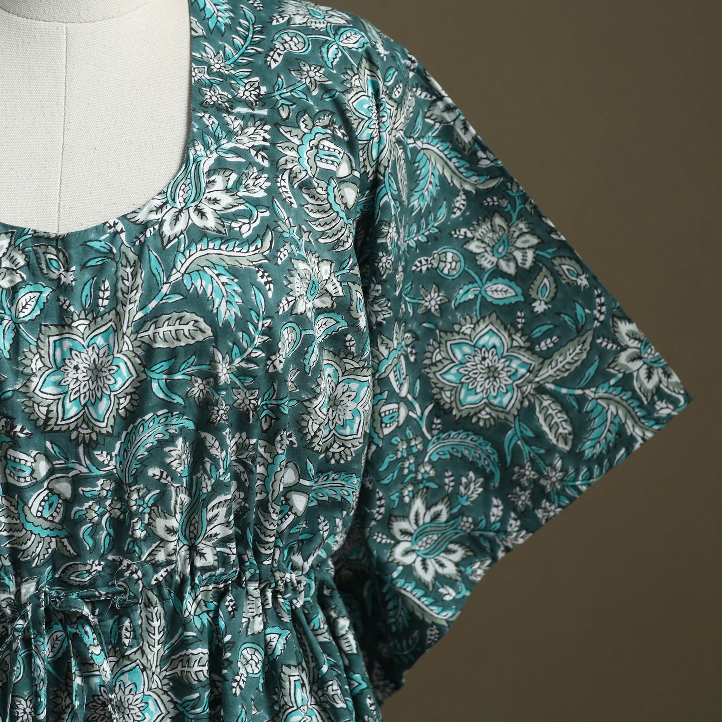 Sanganeri Block Print Cotton Kaftan (Short)