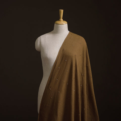 Kutch Organic Kala Cotton Mirror Work Pure Handwoven Fabric 09