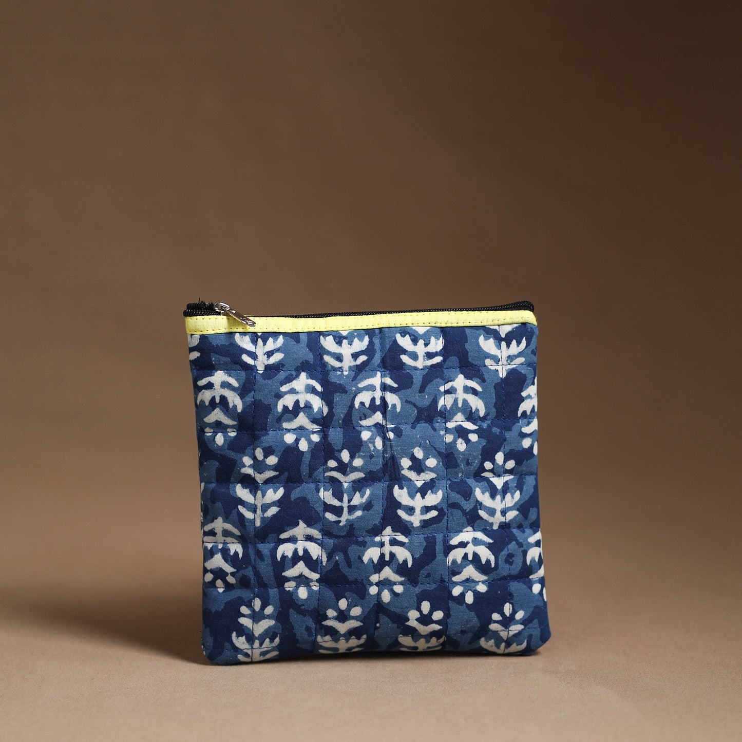 Blue - Handmade Quilted Cotton Utility Pouch 26