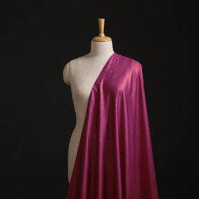 Pink - Vidarbha Tussar Silk Handwoven Plain Fabric 13