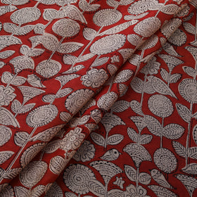 Bagru Hand Block Prints Pure Handloom Chanderi Silk Fabric 12
