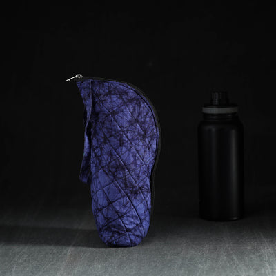 Blue Handmade Cotton 1L Water Bottle Cover