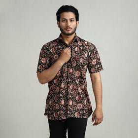  Bagru Block Printed Cotton Men Half Sleeve Shirt