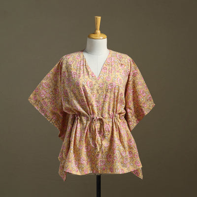 Sanganeri Block Print Cotton Kaftan (Short)