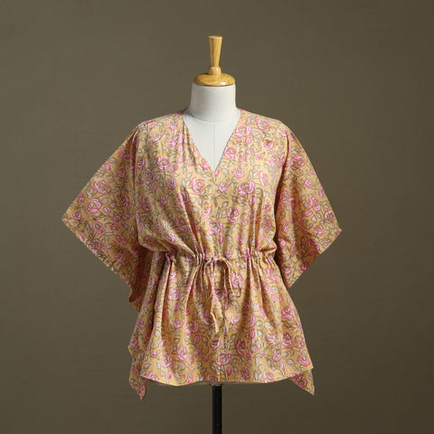 Sanganeri Block Print Cotton Kaftan (Short)