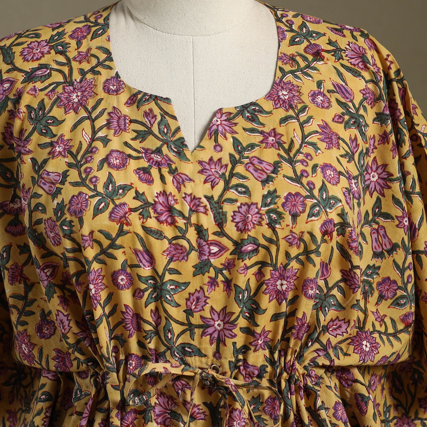 Sanganeri Block Print Cotton Kaftan (Short) 