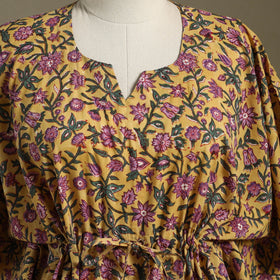 Sanganeri Block Print Cotton Kaftan (Short) 
