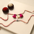 Handmade German Silver Rakhi & Lumba Set