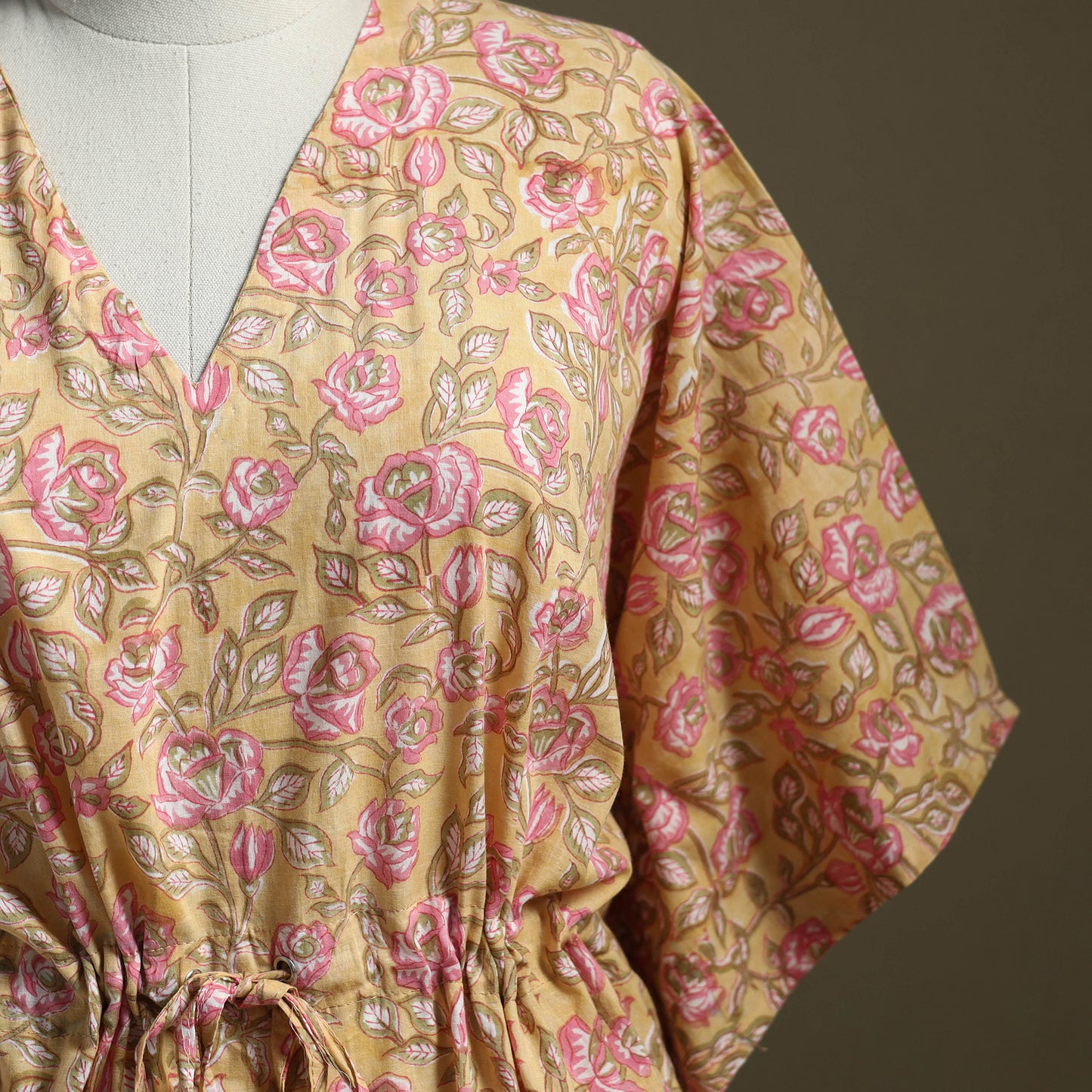 Sanganeri Block Print Cotton Kaftan (Short)