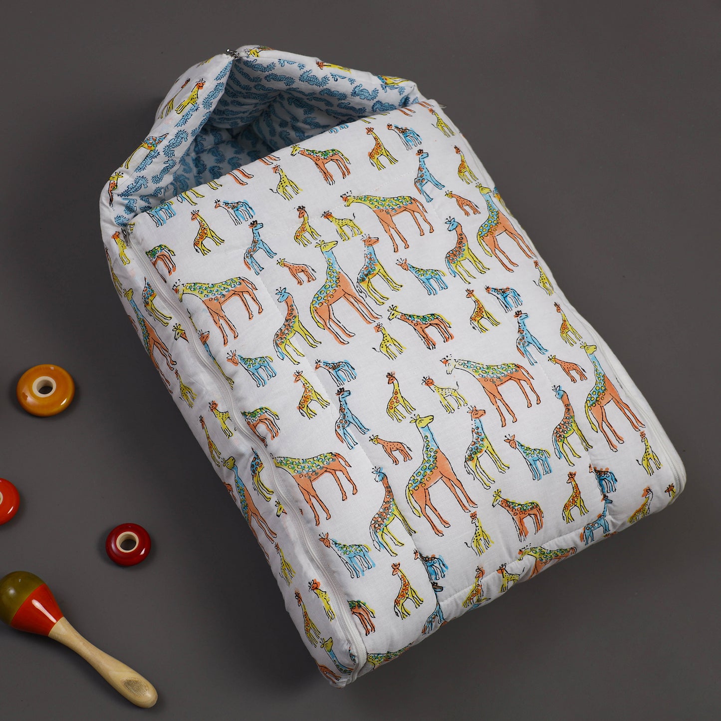 Jaipur Print Cotton Quilted Baby Sleeping Bag 22