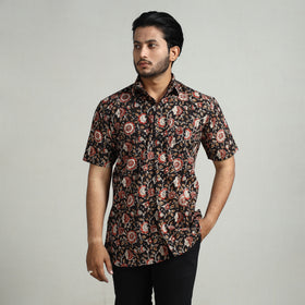  Bagru Block Printed Cotton Men Half Sleeve Shirt