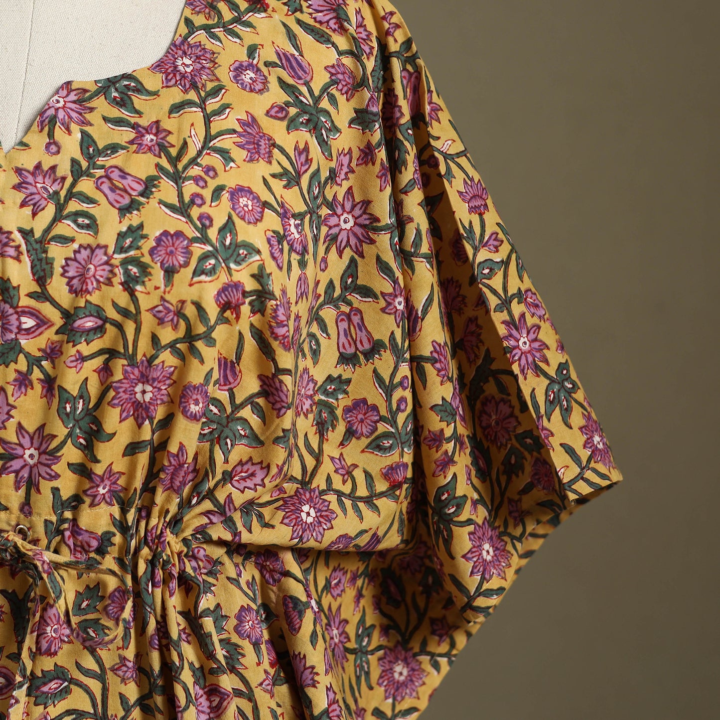 Sanganeri Block Print Cotton Kaftan (Short) 