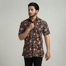  Bagru Block Printed Cotton Men Half Sleeve Shirt