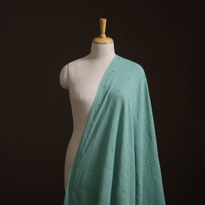 Kutch Organic Kala Cotton Mirror Work Pure Handwoven Fabric 13