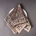  Brown Pedana Kalamkari Block Printed Cotton Napkin