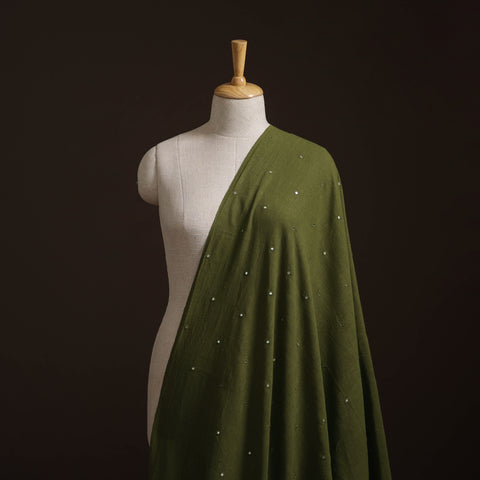 Kutch Organic Kala Cotton Mirror Work Pure Handwoven Fabric 14