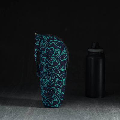 Green Handmade Cotton 1L Water Bottle Cover