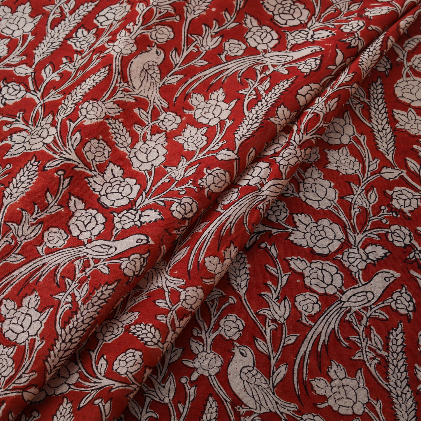 Bagru Hand Block Prints Pure Handloom Chanderi Silk Fabric 14