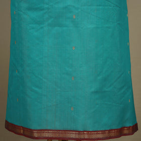 Blue - 3pc Handloom Nakshi Zari Unstitched Chanderi Silk Dress Material 