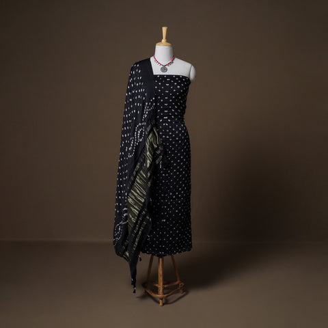 Kutch Bandhani Modal Silk Unstitched Dress Material: Kurta, Bottom & Dupatta 21