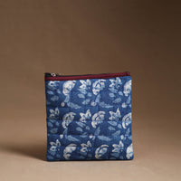 Blue - Handmade Quilted Cotton Utility Pouch 20