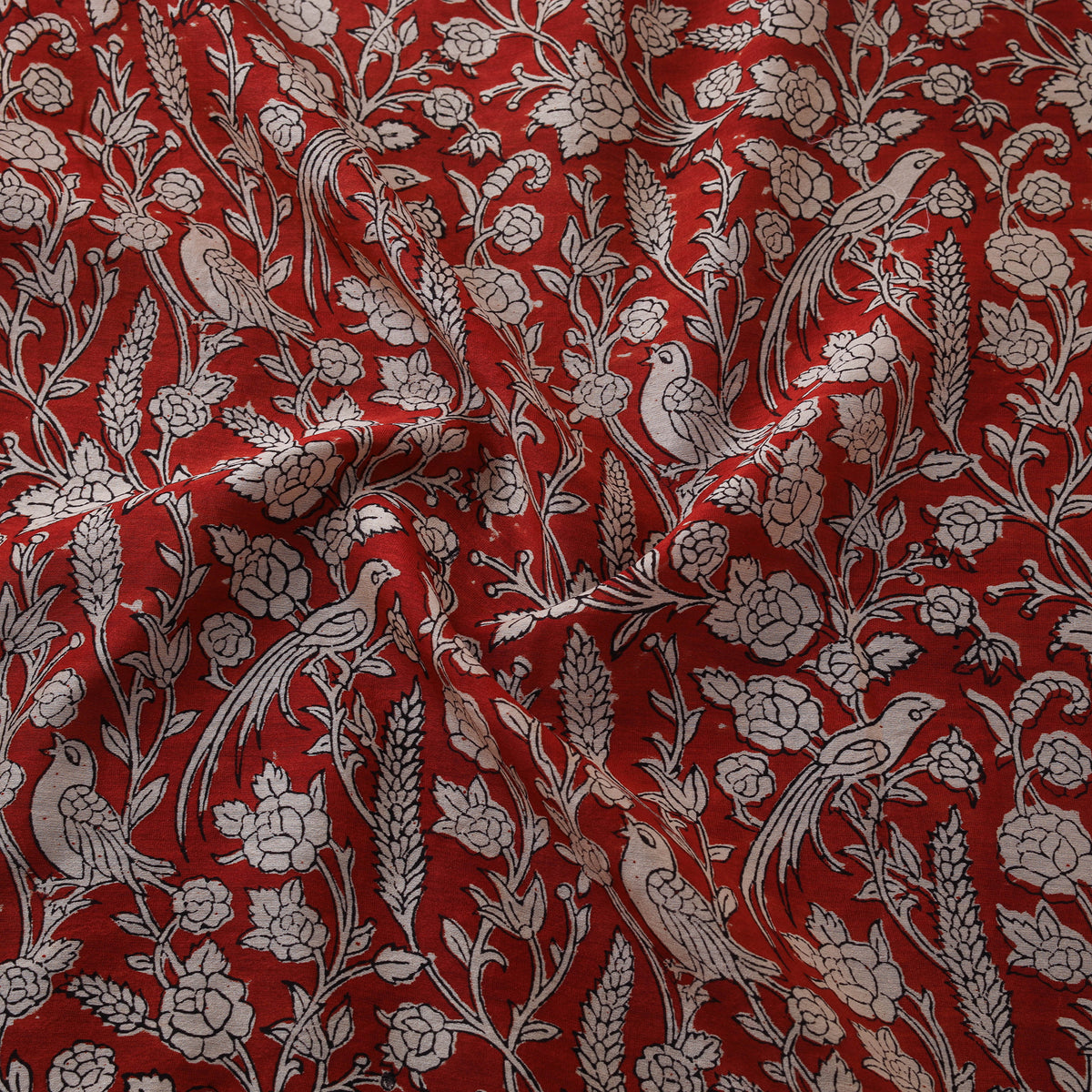 Bagru Hand Block Prints Pure Handloom Chanderi Silk Fabric 14