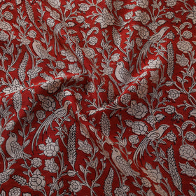 Bagru Hand Block Prints Pure Handloom Chanderi Silk Fabric 14