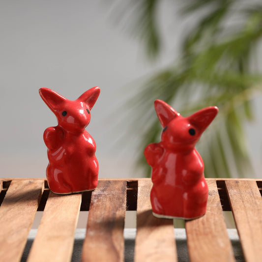 Bunny - Handcrafted Ceramic Toys (Set of 2)