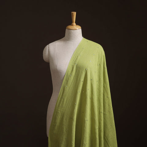 Kutch Organic Kala Cotton Mirror Work Pure Handwoven Fabric 15