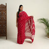 Buy Red Mul Cotton Hand Batik Print Saree