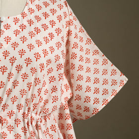 Sanganeri Block Print Cotton Kaftan (Short)