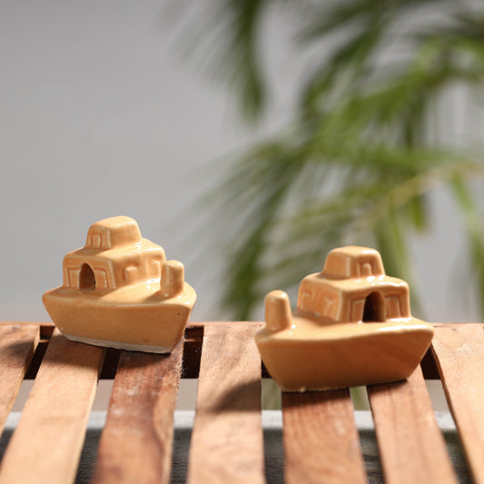 Boat - Handcrafted Ceramic Toys (Set of 2)