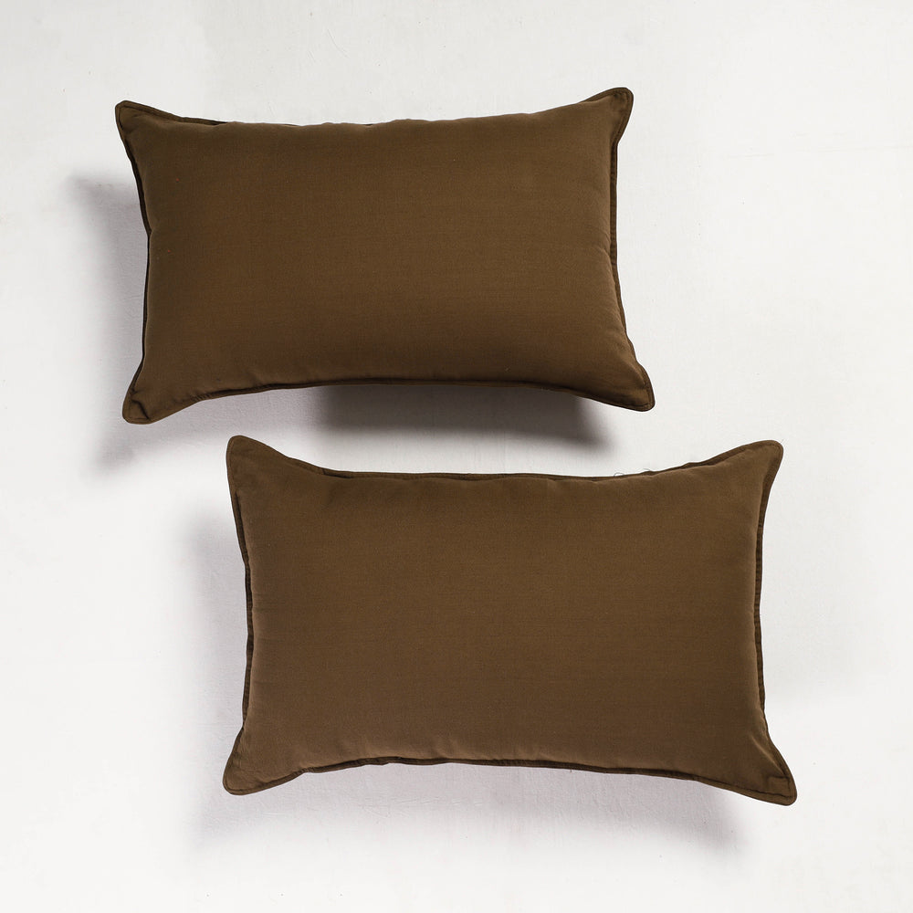 plain pillow covers set 