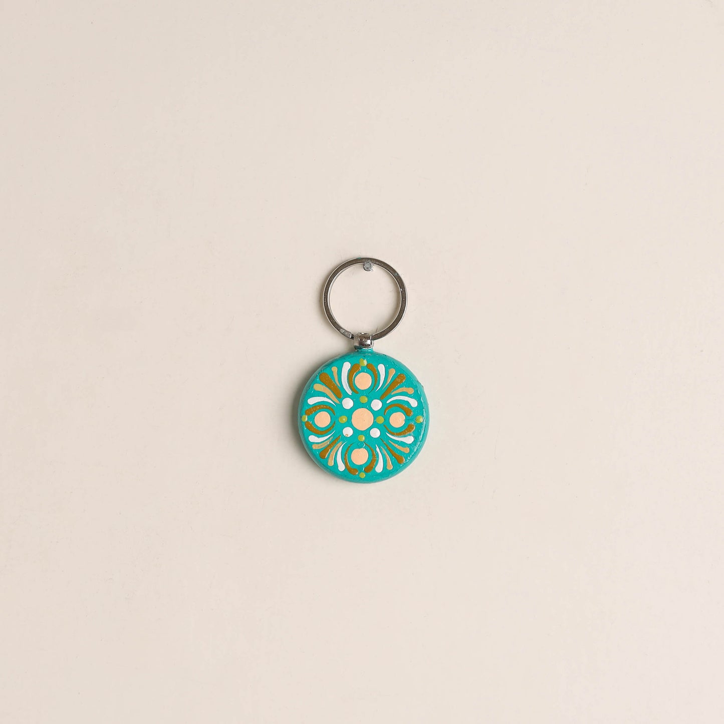 Handpainted Mandala Art Wooden Keychain 70