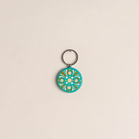 Handpainted Mandala Art Wooden Keychain 70