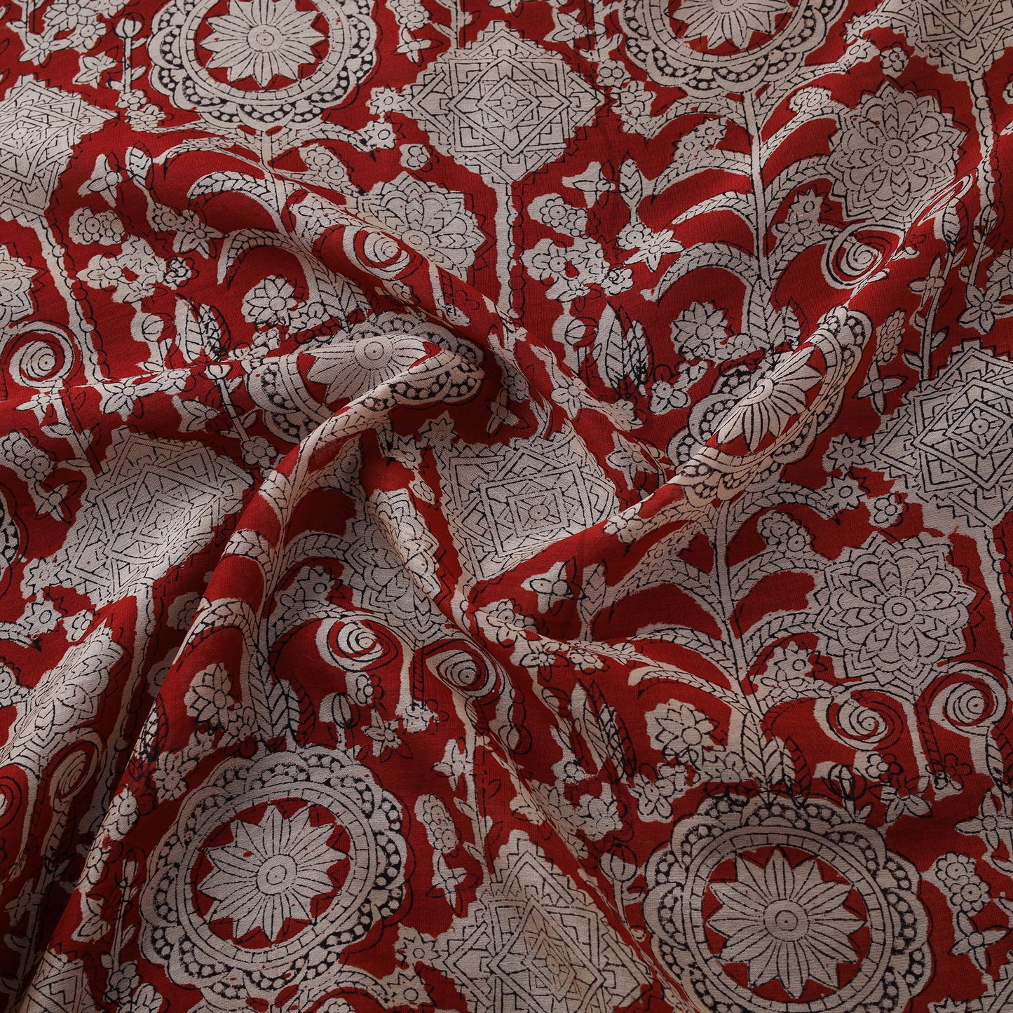 Bagru Hand Block Prints Pure Handloom Chanderi Silk Fabric 17