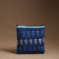 Blue - Handmade Quilted Cotton Utility Pouch 15