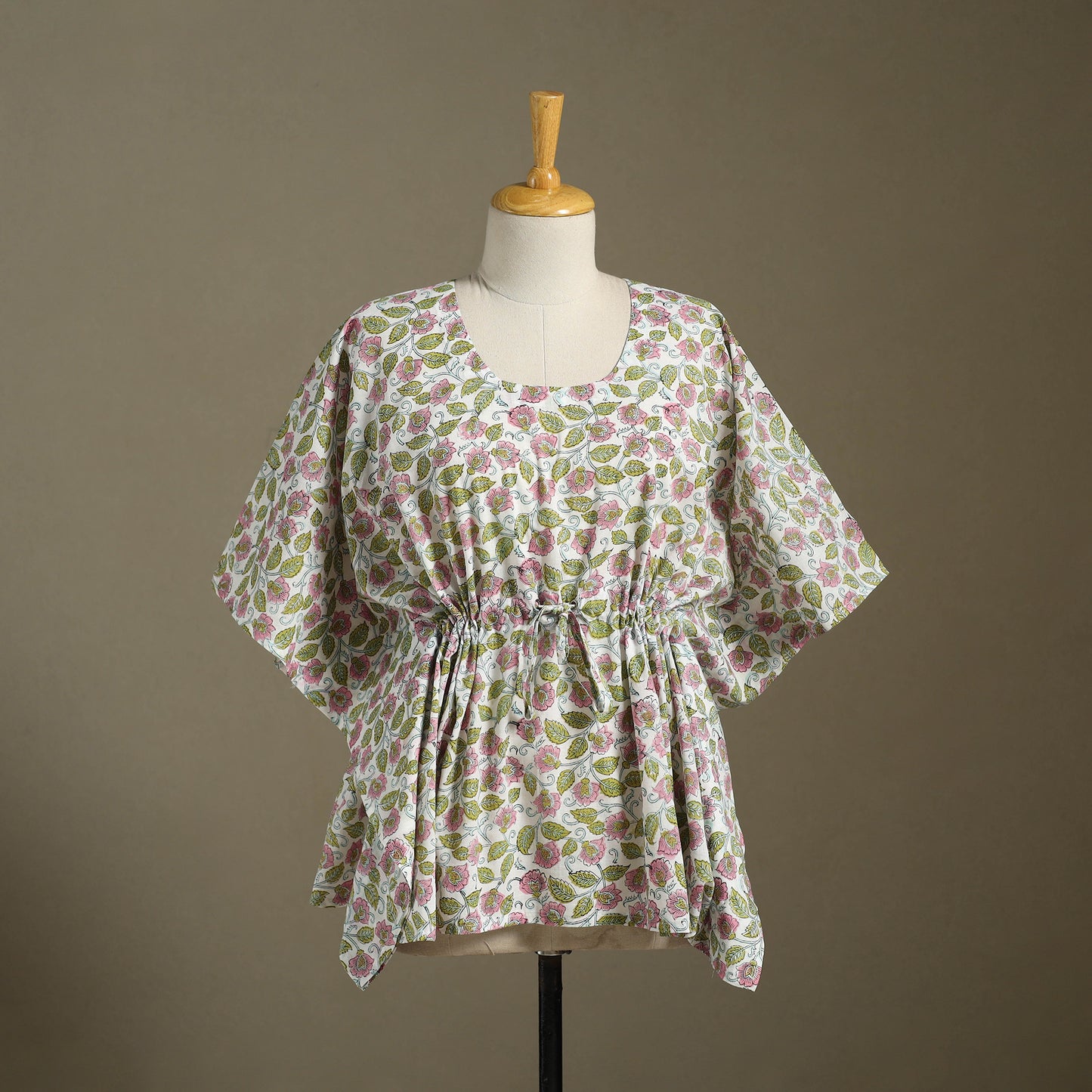 Sanganeri Block Print Cotton Kaftan (Short) 