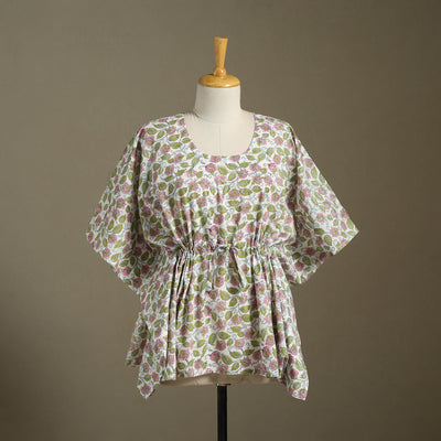 Sanganeri Block Print Cotton Kaftan (Short) 