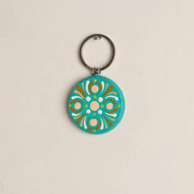 Handpainted Mandala Art Wooden Keychain 70