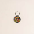 Handpainted Mandala Art Wooden Keychain 71