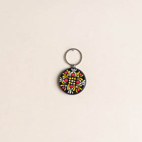 Handpainted Mandala Art Wooden Keychain 71