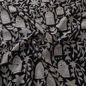 Bagru Hand Block Prints Pure Handloom Chanderi Silk Fabric 18
