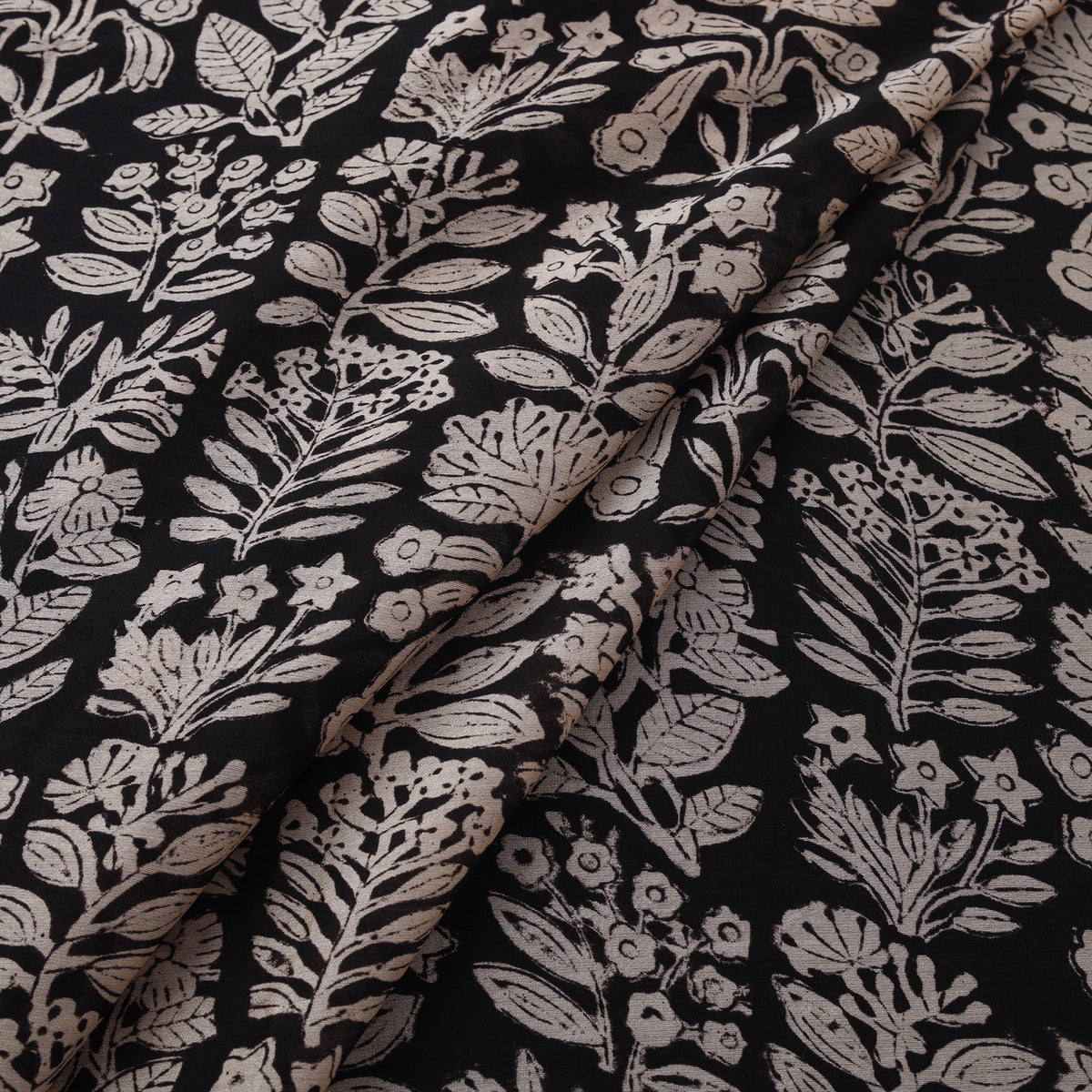 Bagru Hand Block Prints Pure Handloom Chanderi Silk Fabric 19