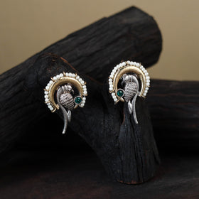 Traditional German Silver-Plated Classic Stud Earrings