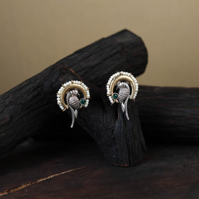 Traditional German Silver-Plated Classic Stud Earrings