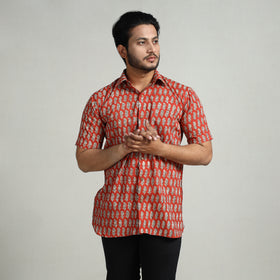 Buy Bagru Block Printed Cotton Men Half Sleeve Shirt Online at iTokri.com