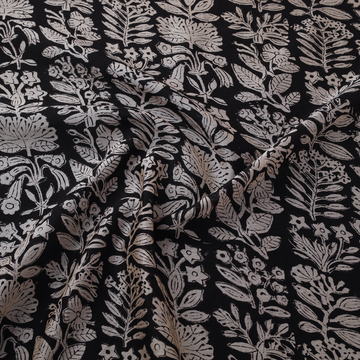 Bagru Hand Block Prints Pure Handloom Chanderi Silk Fabric 19