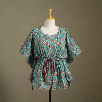 Sanganeri Block Print Cotton Kaftan (Short) 