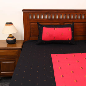 Buy Patchwork Cotton Double Jacquard Bedsheet Set